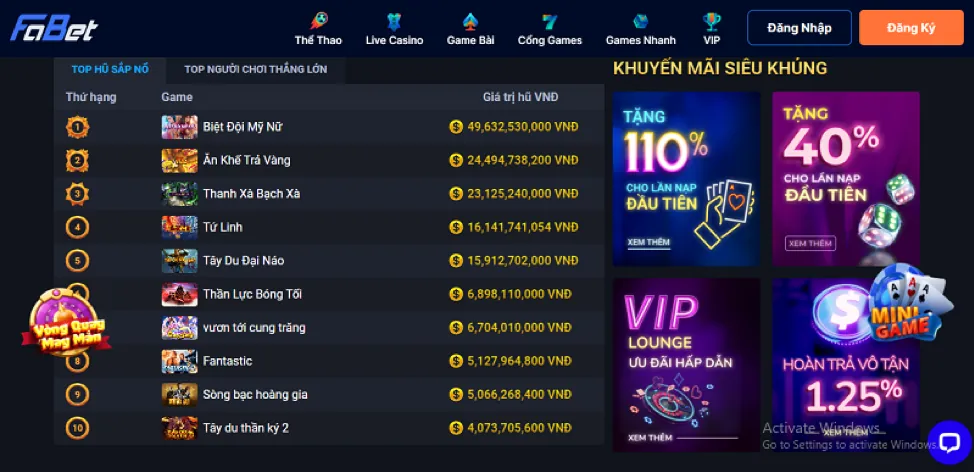 Đa dạng trò chơi cá cược tại ok83865 link mới